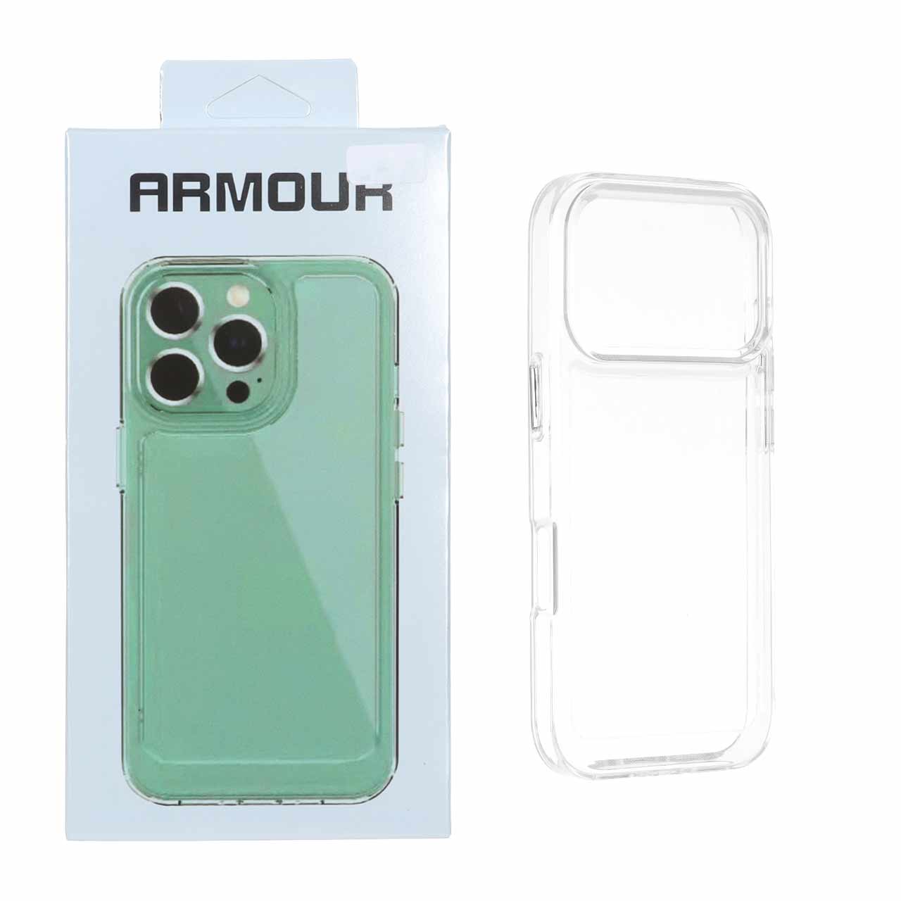 قاب Armour شفاف دور ژله ای Apple iPhone 17 Pro Max (پک دار) - اسپه کالا قاب Armour شفاف دور ژله ای Apple iPhone 17 Pro Max (پک دار) - تصویر 1