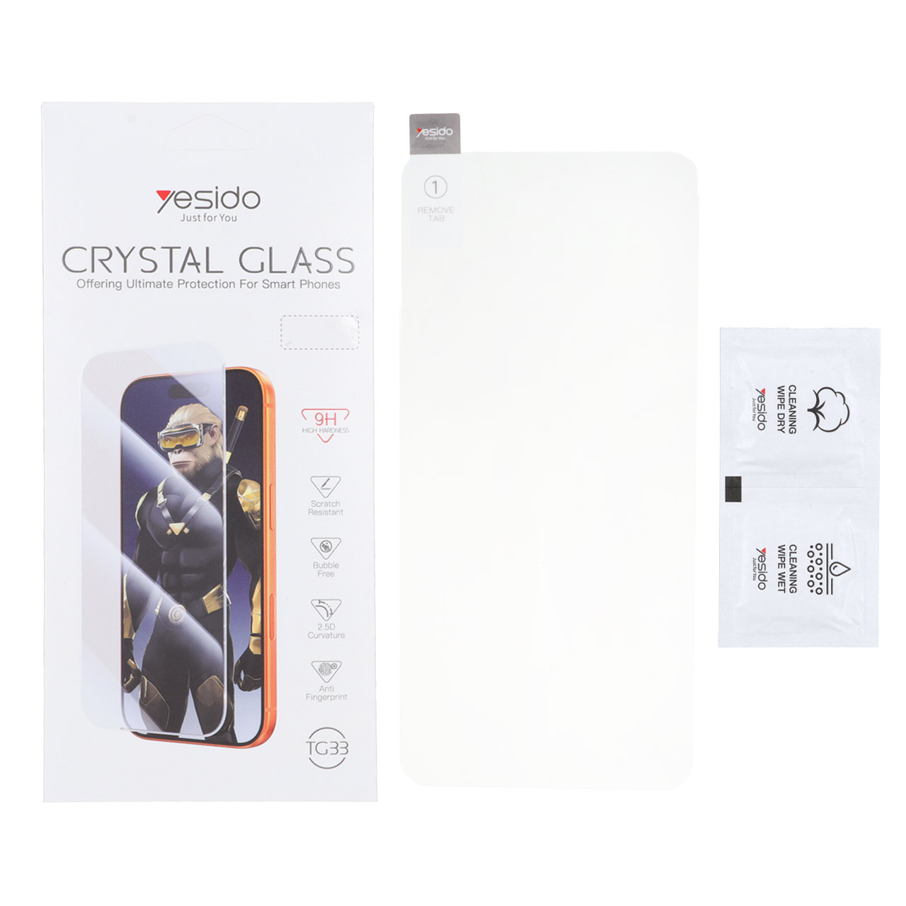 محافظ صفحه نمایش شیشه ای اورجینال بدون حاشیه Crystal Glass Yesido TG33 مدل Apple iPhone 17 / iPhone 16 Pro (پک دار) - اسپه کالا محافظ صفحه نمایش شیشه ای اورجینال بدون حاشیه Crystal Glass Yesido TG33 مدل Apple iPhone 17 / iPhone 16 Pro (پک دار) - تصویر 1