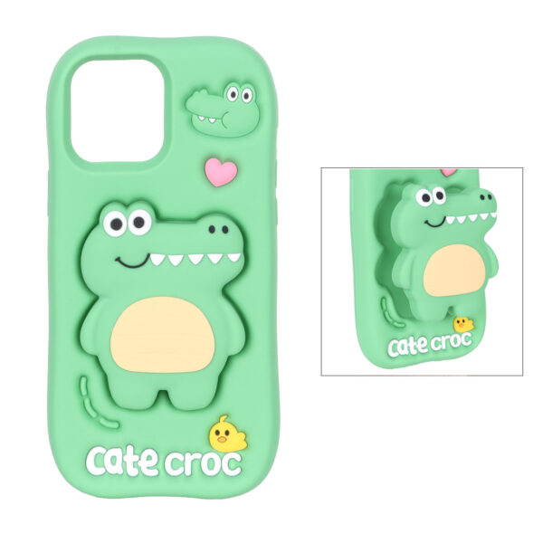 قاب Cate croc استند شو Apple iPhone 13 Pro Max / iPhone 12 Pro Max / iPhone 14 Plus / iPhone 15 Plus - سبز