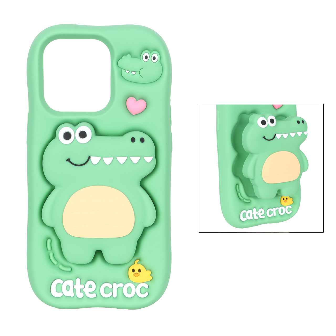 قاب Cate croc استند شو Apple iPhone 15 Pro / iPhone 14 Pro / iPhone 13 Pro - سبز - اسپه کالا قاب Cate croc استند شو Apple iPhone 15 Pro / iPhone 14 Pro / iPhone 13 Pro - سبز - تصویر 1