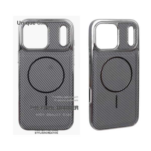 قاب اورجینال Unique Case هاشور مگنت فلزی Gunmetal مدل Apple iPhone 17 Pro Max - طوسی (پک دار)