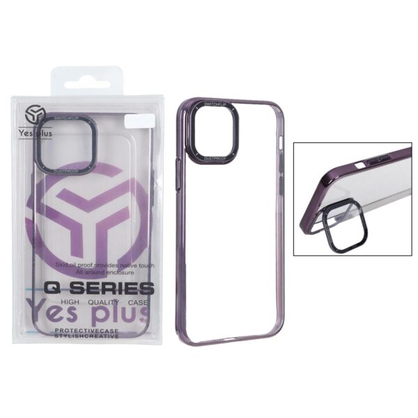 قاب SwitchFlip پشت سخت شفاف محافظ لنز طلقی استندشو Apple iPhone 12 Pro Max - بنفش (پک دار)