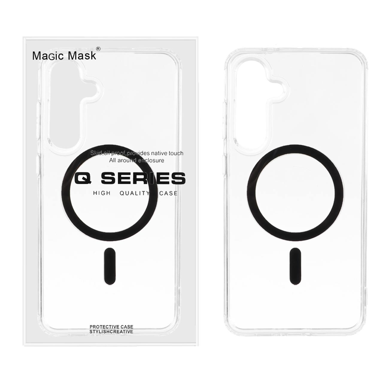 قاب اورجینال Magic Mask پشت سخت شفاف MagSafe دور ژله ای Samsung Galaxy S24 FE - مشکی (پک دار) - اسپه کالا قاب اورجینال Magic Mask پشت سخت شفاف MagSafe دور ژله ای Samsung Galaxy S24 FE - مشکی (پک دار) - تصویر 1
