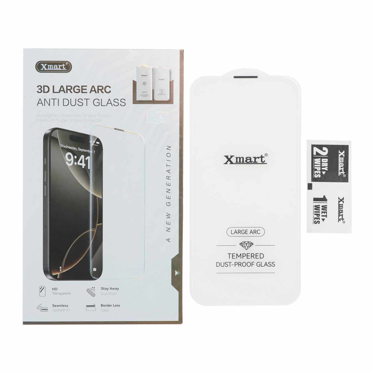 محافظ صفحه نمایش شیشه ای Xmart 3D Large Arc مدل Apple iPhone 17 Pro Max بدون حاشیه (پک دار) - اسپه کالا محافظ صفحه نمایش شیشه ای Xmart 3D Large Arc مدل Apple iPhone 17 Pro Max بدون حاشیه (پک دار) - تصویر 1