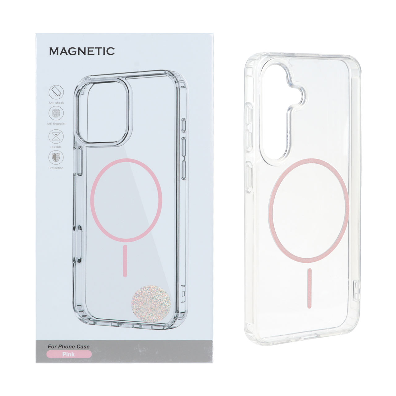 قاب اورجینال Magnetic دور ژله ای MagSafe مدل Samsung Galaxy A57 - صورتی (پک دار) - اسپه کالا قاب اورجینال Magnetic دور ژله ای MagSafe مدل Samsung Galaxy A57 - صورتی (پک دار) - تصویر 1