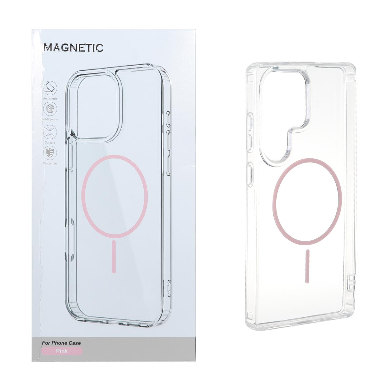 قاب اورجینال Magnetic دور ژله ای MagSafe مدل Samsung Galaxy S26 Ultra - صورتی (پک دار) - اسپه کالا قاب اورجینال Magnetic دور ژله ای MagSafe مدل Samsung Galaxy S26 Ultra - صورتی (پک دار) - تصویر 1