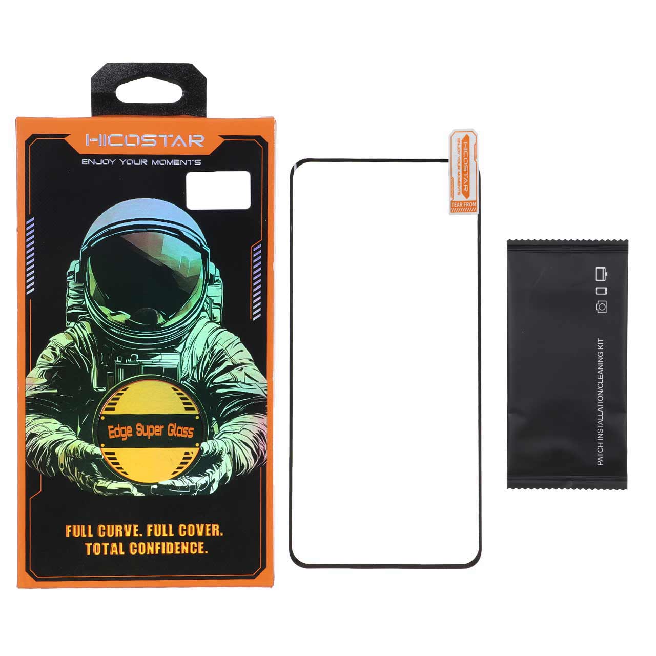 محافظ صفحه نمایش شیشه ای خم فول چسب Full Cover Hicostar مدل Xiaomi Redmi Note 15 (پک دار) - اسپه کالا محافظ صفحه نمایش شیشه ای خم فول چسب Full Cover Hicostar مدل Xiaomi Redmi Note 15 (پک دار) - تصویر 1