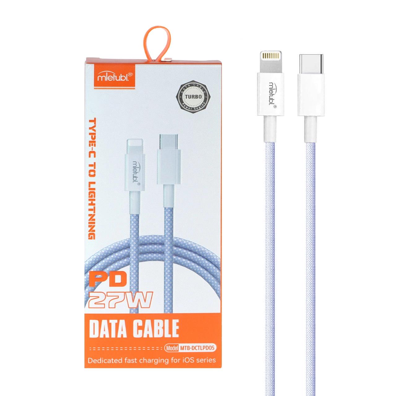 کابل شارژ PD و فست Mietubl Type-C To Lightning مدل MTB-DCTLPD05 27W - یاسی (گارانتی شش ماهه AZR) - اسپه کالا کابل شارژ PD و فست Mietubl Type-C To Lightning مدل MTB-DCTLPD05 27W - یاسی (گارانتی شش ماهه AZR) - تصویر 1