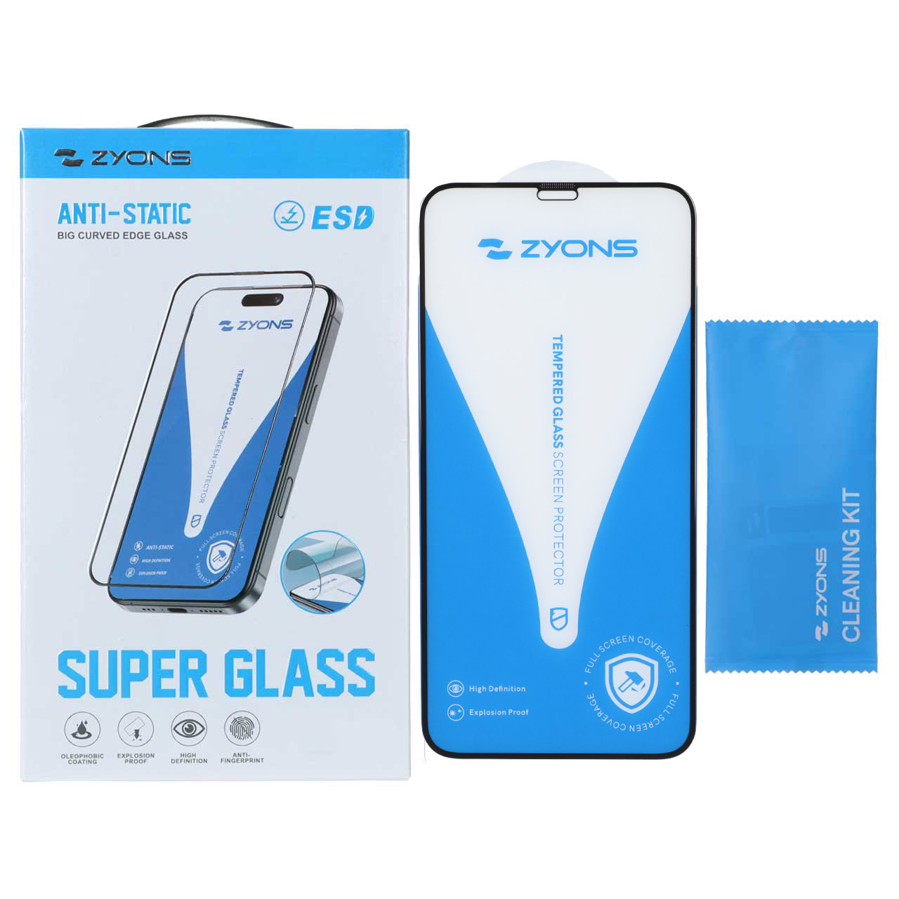 محافظ صفحه نمایش شیشه ای Full Cover ESD Anti Static - Zyons SG مدل Apple iPhone 11 / iPhone XR (پک دار) - اسپه کالا محافظ صفحه نمایش شیشه ای Full Cover ESD Anti Static - Zyons SG مدل Apple iPhone 11 / iPhone XR (پک دار) - تصویر 1