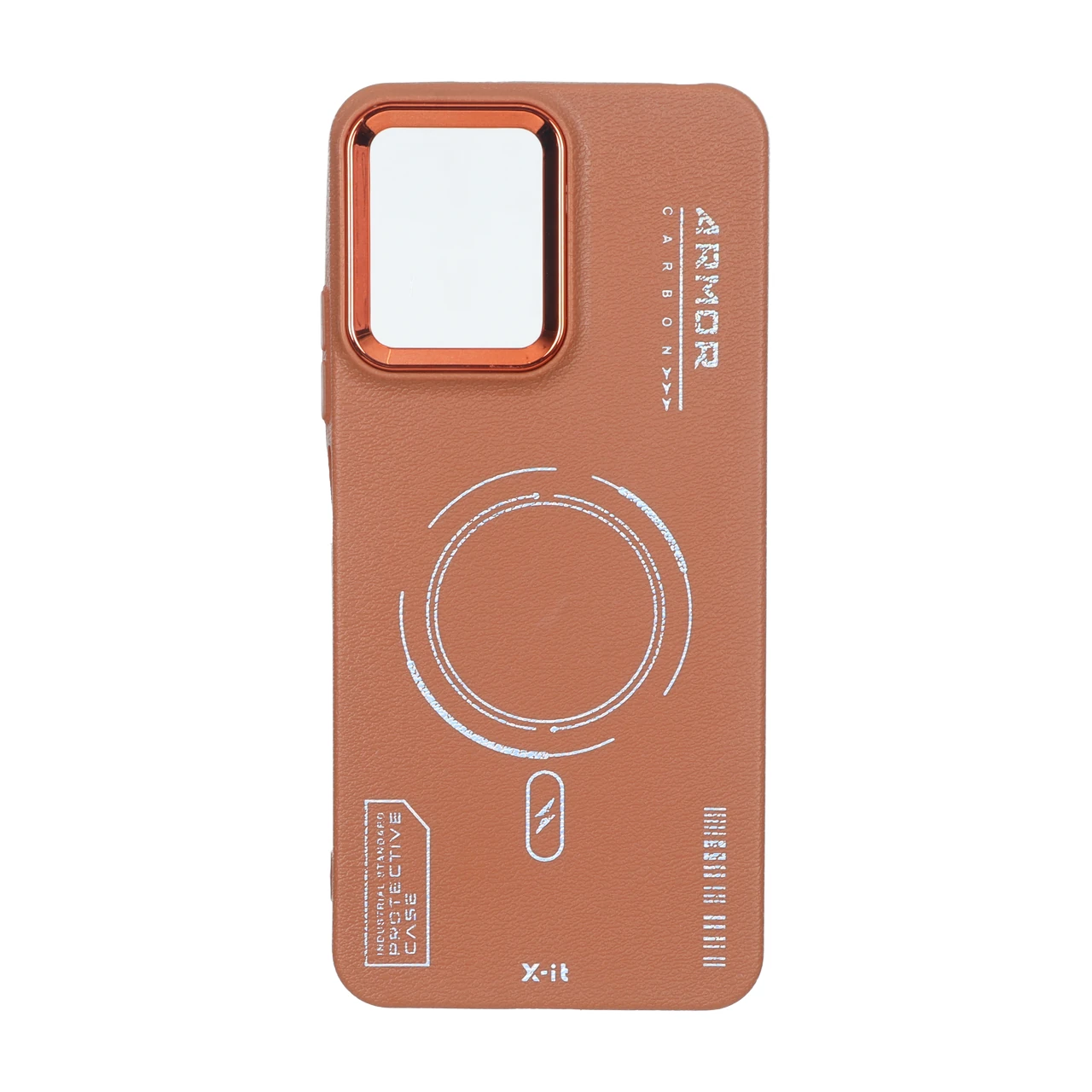 قاب Armor لنز متال Texture طرح مگ سیف Xiaomi Redmi Note 12 4G - قهوه ای - اسپه کالا قاب Armor لنز متال Texture طرح مگ سیف Xiaomi Redmi Note 12 4G - قهوه ای - تصویر 1
