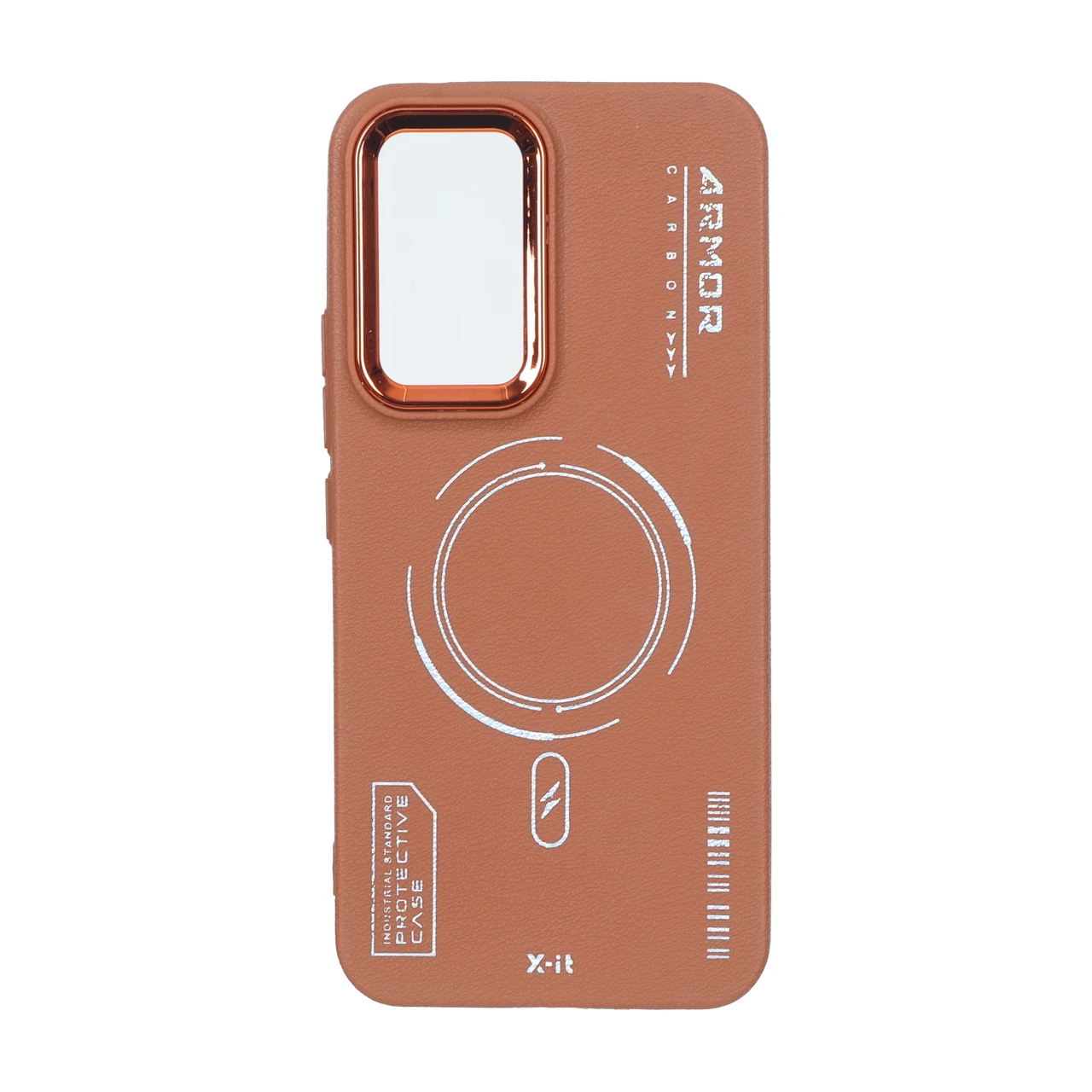 قاب Armor لنز متال Texture طرح مگ سیف Samsung Galaxy A54 - قهوه ای - اسپه کالا قاب Armor لنز متال Texture طرح مگ سیف Samsung Galaxy A54 - قهوه ای - تصویر 1