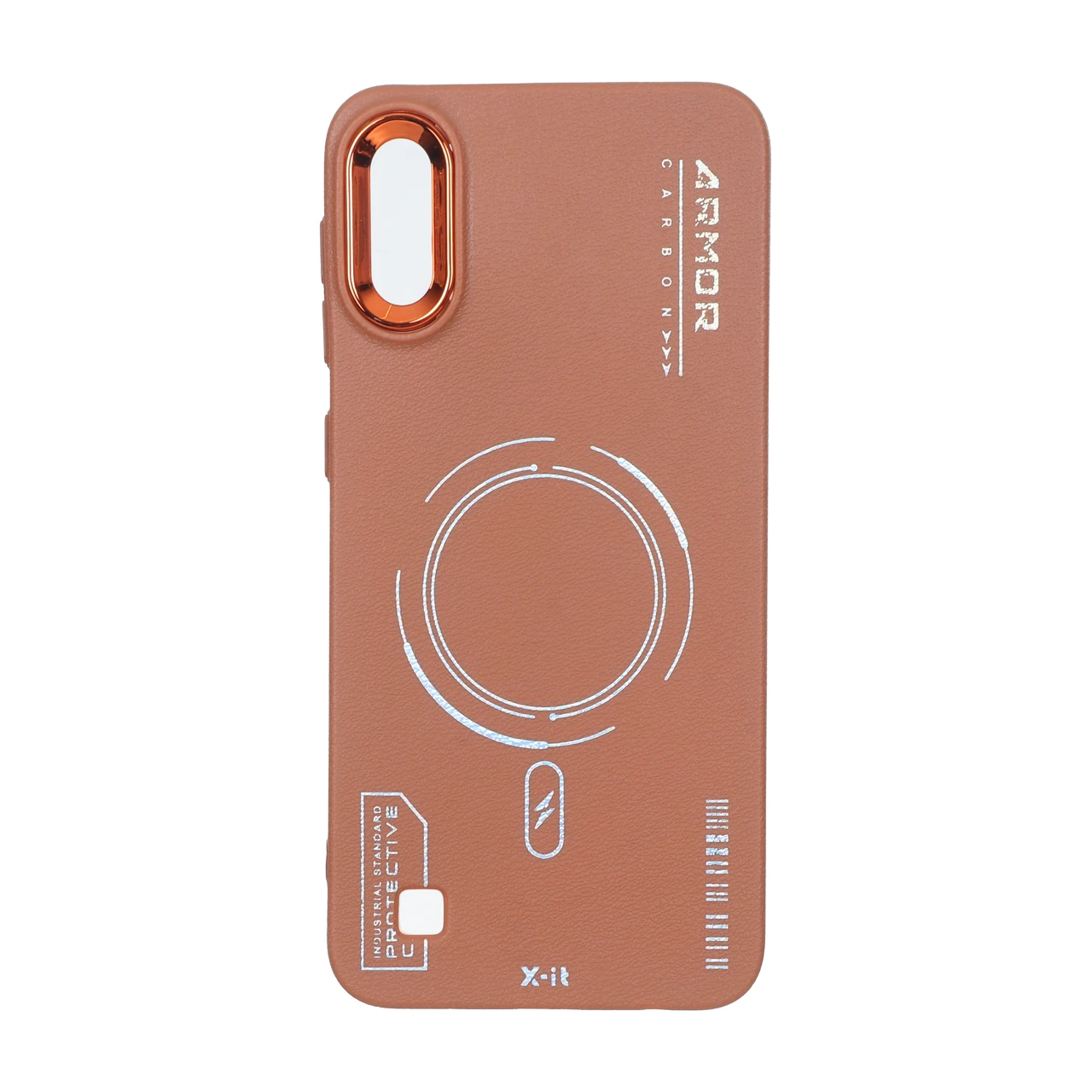قاب Armor لنز متال Texture طرح مگ سیف Samsung Galaxy A10 / M10 - قهوه ای - اسپه کالا قاب Armor لنز متال Texture طرح مگ سیف Samsung Galaxy A10 / M10 - قهوه ای - تصویر 1