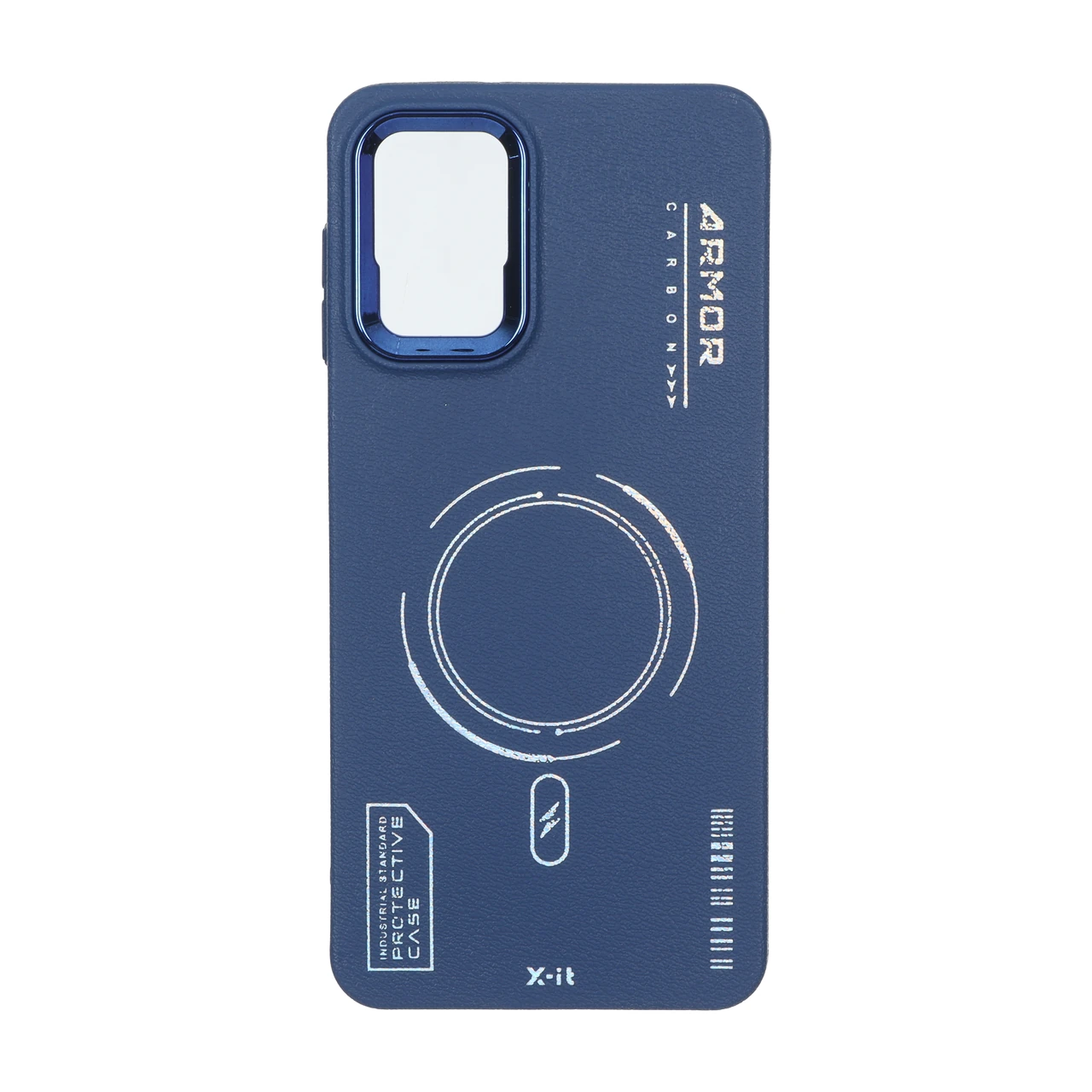 قاب Armor لنز متال Texture طرح مگ سیف Samsung Galaxy A12 / M12 / F12 - سرمه ای - اسپه کالا قاب Armor لنز متال Texture طرح مگ سیف Samsung Galaxy A12 / M12 / F12 - سرمه ای - تصویر 1