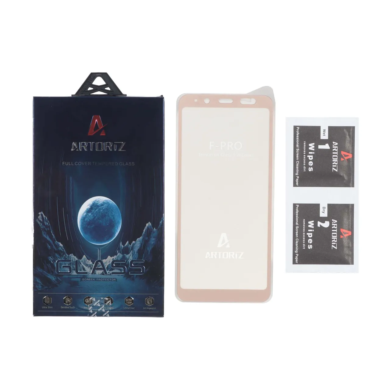 محافظ صفحه نمایش شیشه ای اورجینال Full Cover Artoriz مدل Samsung Galaxy A6 (2018) / J6 (2018) - طلایی (پک دار) - اسپه کالا محافظ صفحه نمایش شیشه ای اورجینال Full Cover Artoriz مدل Samsung Galaxy A6 (2018) / J6 (2018) - طلایی (پک دار) - تصویر 1