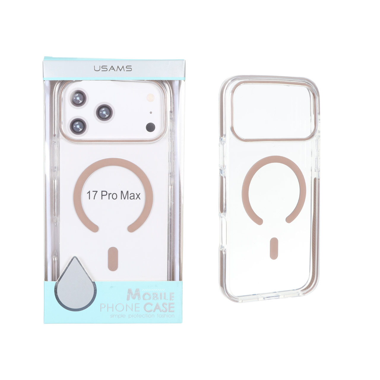 قاب اورجینال Usams پشت سخت شفاف MagSafe دور رنگی Apple iPhone 17 Pro Max - صحرایی (پک دار) - اسپه کالا قاب اورجینال Usams پشت سخت شفاف MagSafe دور رنگی Apple iPhone 17 Pro Max - صحرایی (پک دار) - تصویر 1