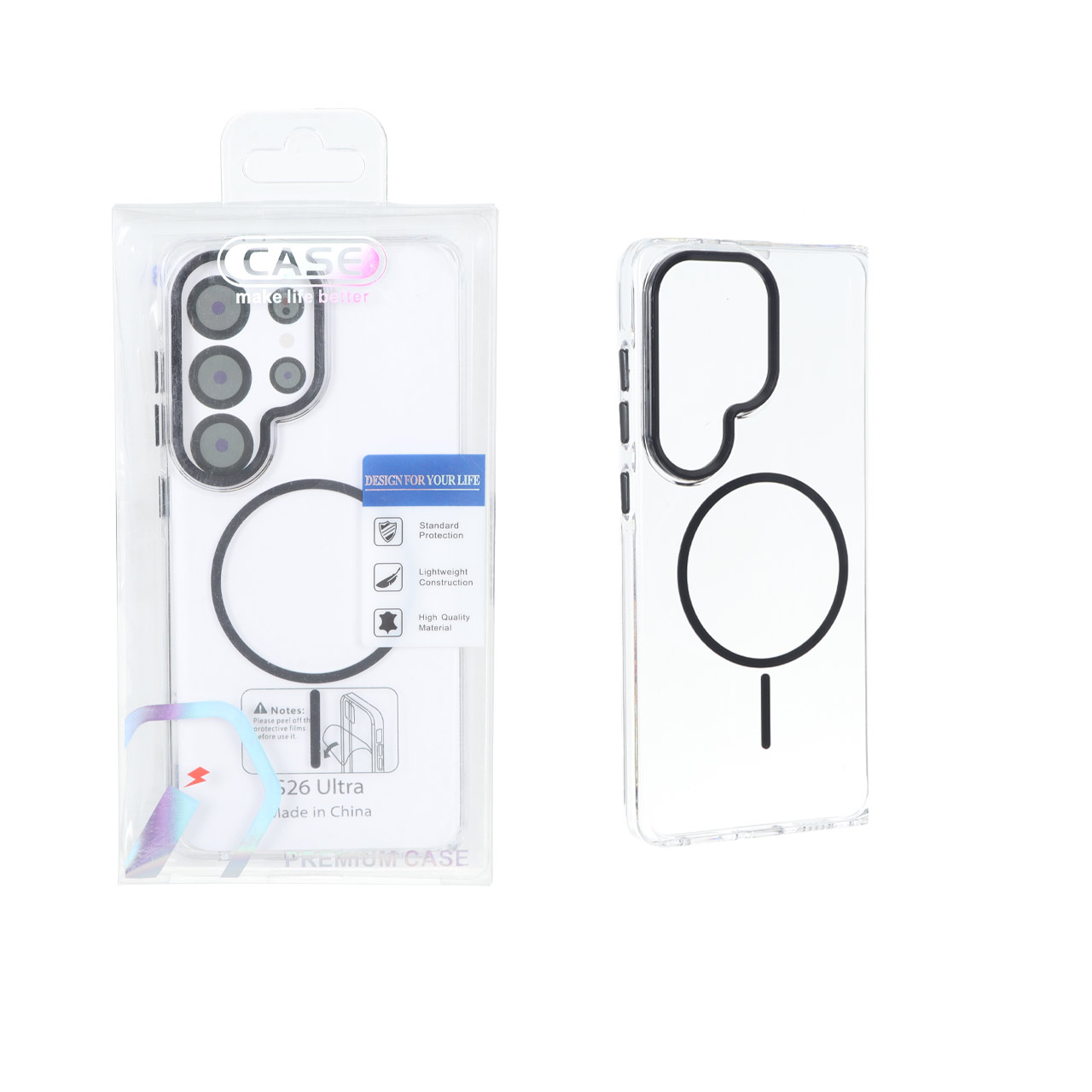 قاب اورجینال Premium Case کریستالی MagSafe لنز فلزی Samsung Galaxy S26 Ultra - مشکی (پک دار) - اسپه کالا قاب اورجینال Premium Case کریستالی MagSafe لنز فلزی Samsung Galaxy S26 Ultra - مشکی (پک دار) - تصویر 1