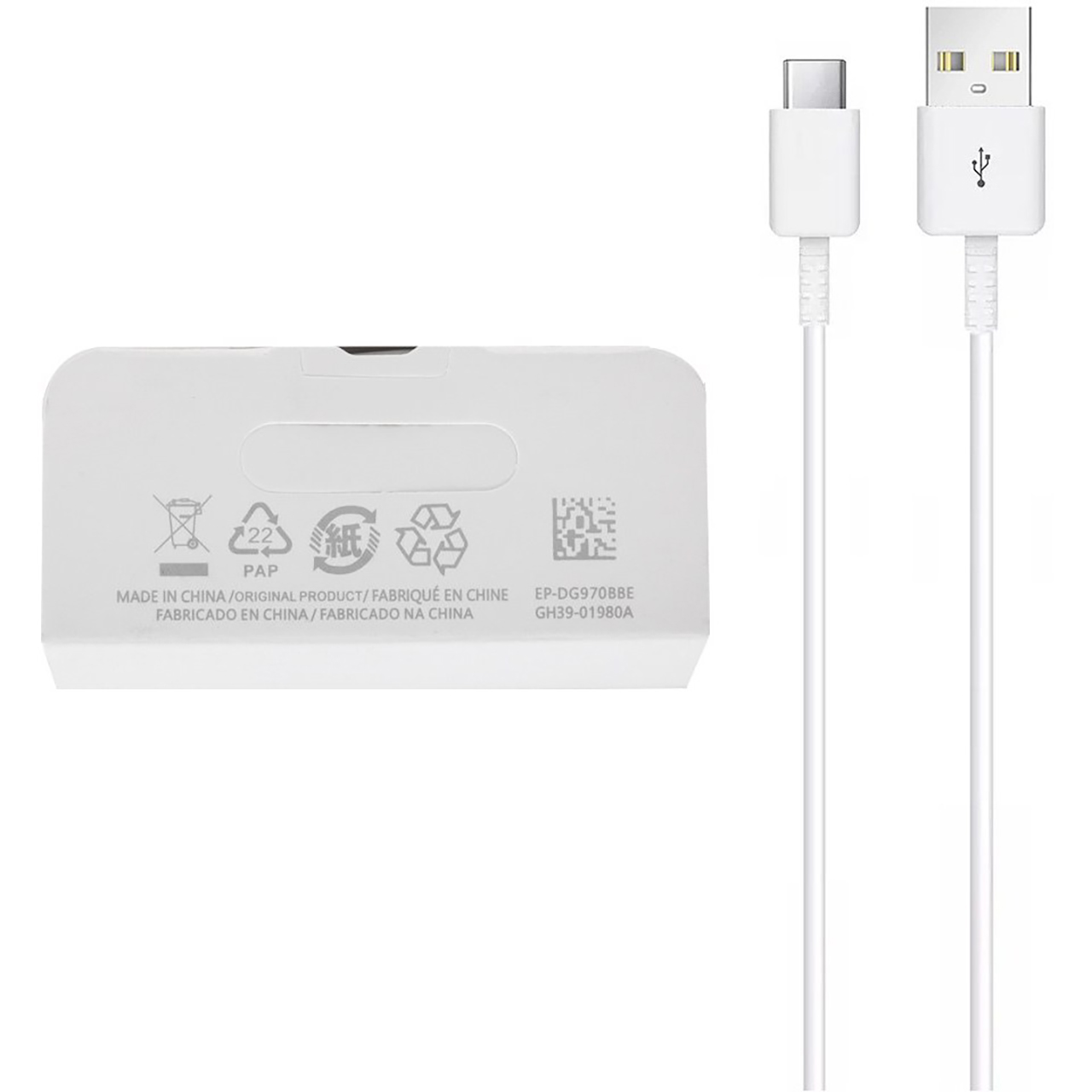 کابل شارژ Samsung Type-C مدل EP-DG970BBE - سفید - اسپه کالا کابل شارژ Samsung Type-C مدل EP-DG970BBE - سفید - تصویر 1