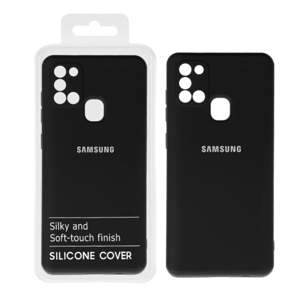 قاب نیو سیلیکون محافظ لنزدار RFF مدل Samsung A21S - مشکی کد 2 (پک دار)