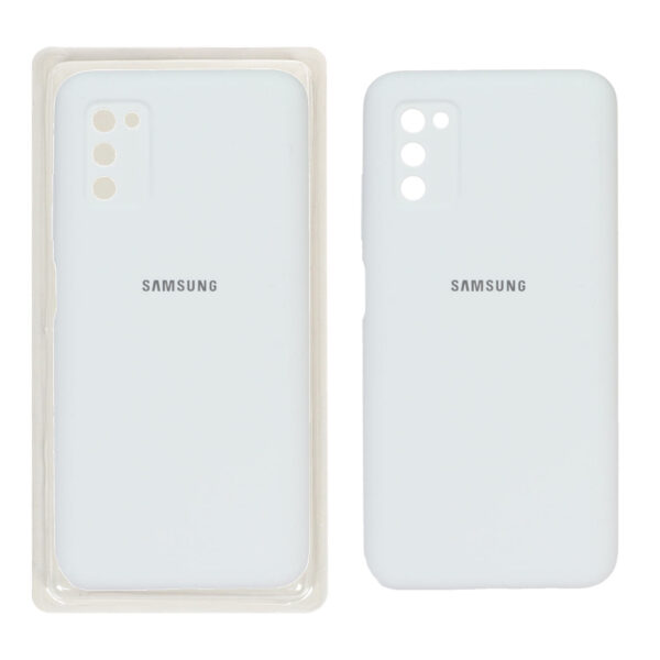 قاب سیلیکونی پاک کنی محافظ لنزدار اورجینال Samsung A02S/A03S - سفید (پک اصلی)