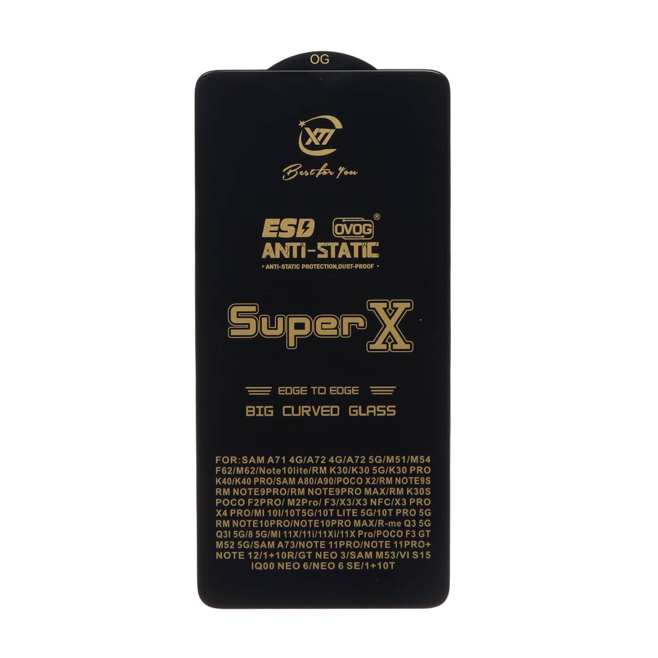 محافظ صفحه نمایش آنتی استاتیک Full Cover Super X مدل Samsung A71 / A72 / A73 / M51 / M52 / M53 / M54 / M62 / Note 12 Pro 5G / Note 12 Pro Plus / Poco X5 Pro / Poco F5 - اسپه کالا محافظ صفحه نمایش آنتی استاتیک Full Cover Super X مدل Samsung A71 / A72 / A73 / M51 / M52 / M53 / M54 / M62 / Note 12 Pro 5G / Note 12 Pro Plus / Poco X5 Pro / Poco F5 - تصویر 1