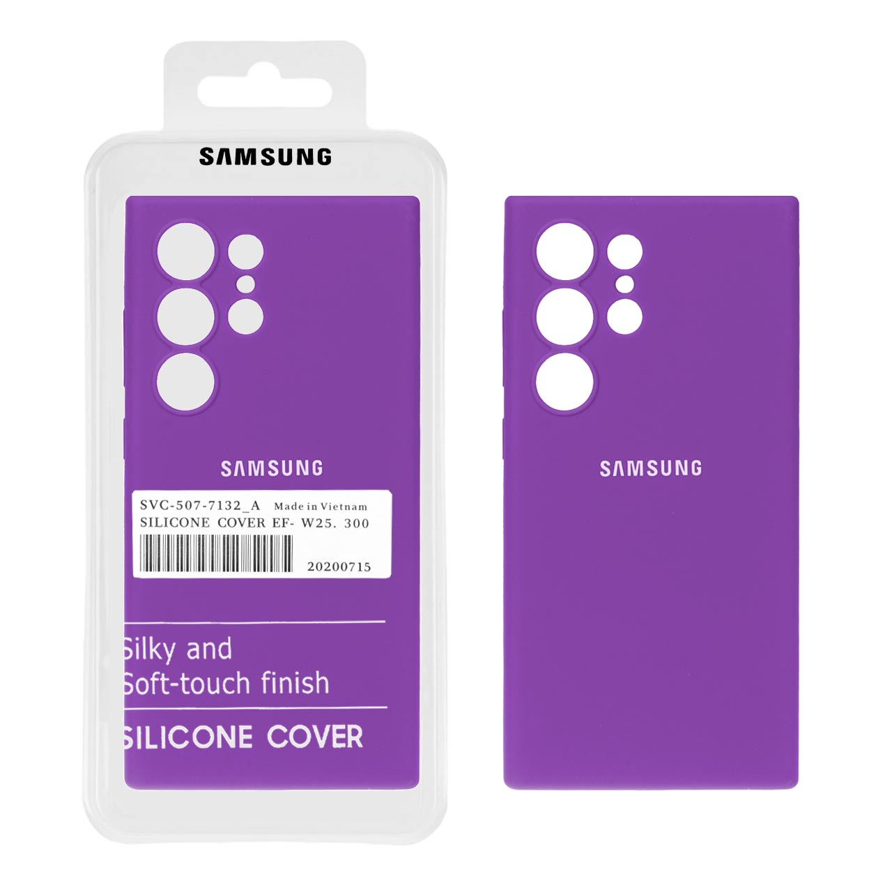 قاب سیلیکونی پاک کنی اورجینال درجه یک Samsung Galaxy S24 Ultra - ارغوانی (پک دار) - اسپه کالا قاب سیلیکونی پاک کنی اورجینال درجه یک Samsung Galaxy S24 Ultra - ارغوانی (پک دار) - تصویر 1