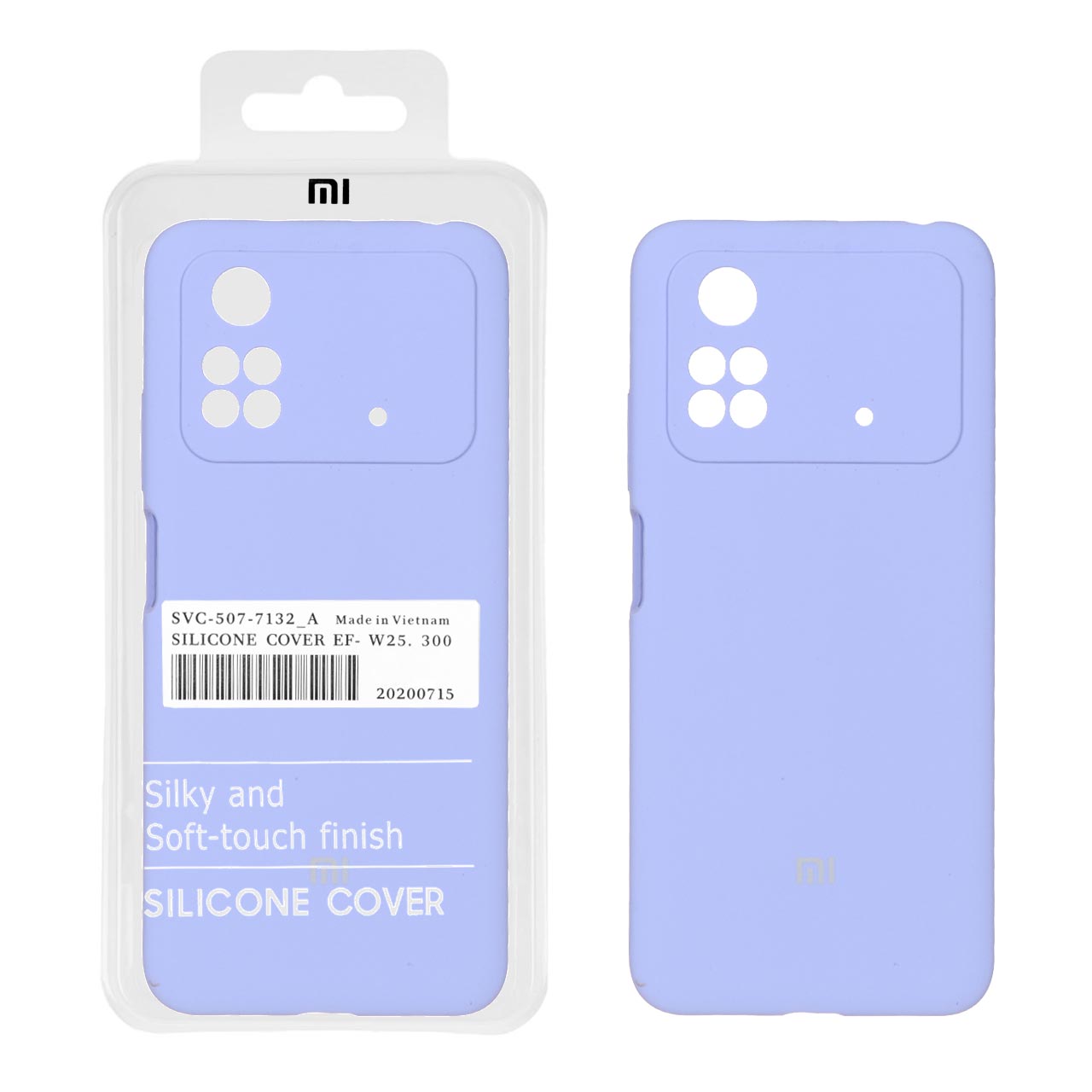 1116300 قاب سیلیکونی پاک کنی اورجینال درجه یک Xiaomi Poco M4 Pro 4G - یاسی (پک اصلی) - تصویر 1