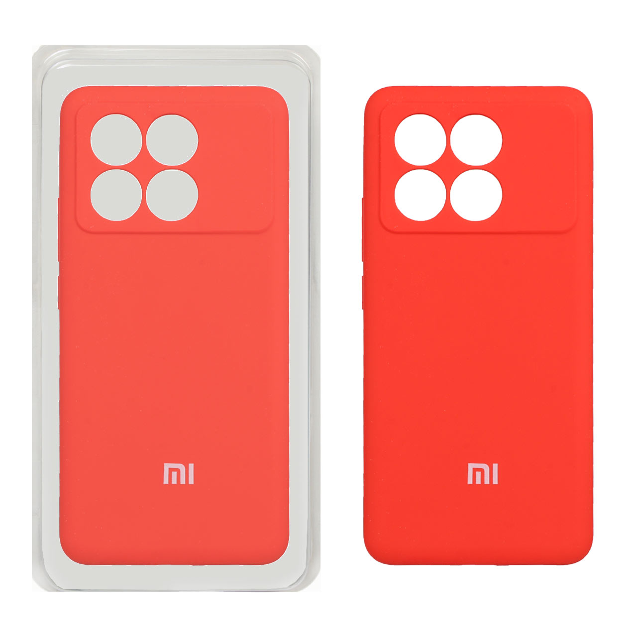 1186292 قاب سیلیکونی پاک کنی محافظ لنزدار اورجینال Xiaomi Poco X6 Pro 5G / Redmi K70E - قرمز (پک اصلی) - تصویر 1