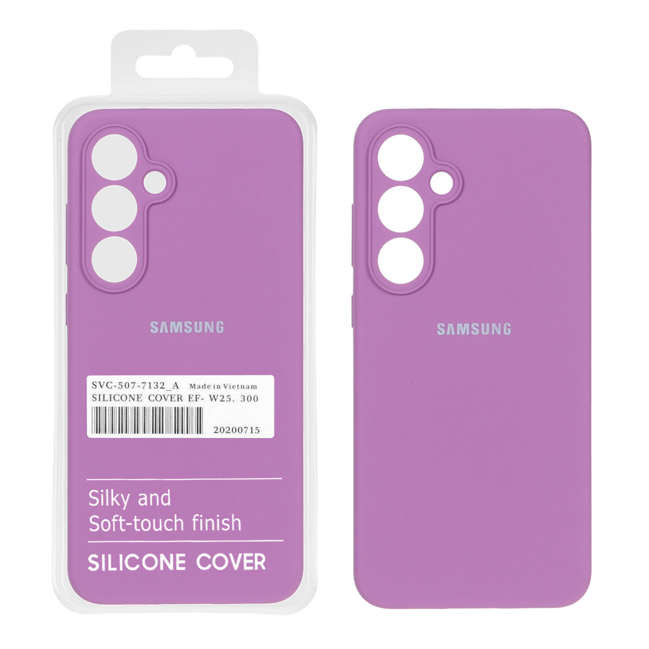 قاب سیلیکونی پاک کنی اورجینال درجه یک Samsung Galaxy S24 FE - ارغوانی (پک دار) - اسپه کالا قاب سیلیکونی پاک کنی اورجینال درجه یک Samsung Galaxy S24 FE - ارغوانی (پک دار) - تصویر 1