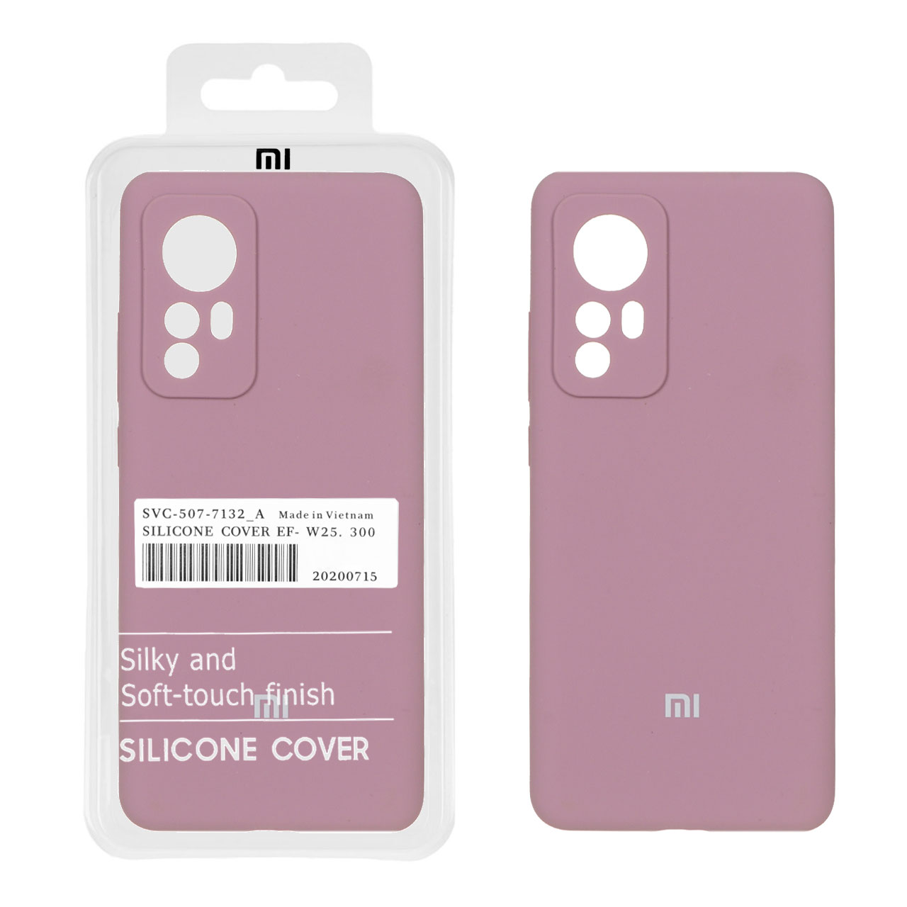 1335842 قاب سیلیکونی پاک کنی اورجینال درجه یک Xiaomi Mi 12 / Mi 12X - بنفش کدر (پک دار) - تصویر 1