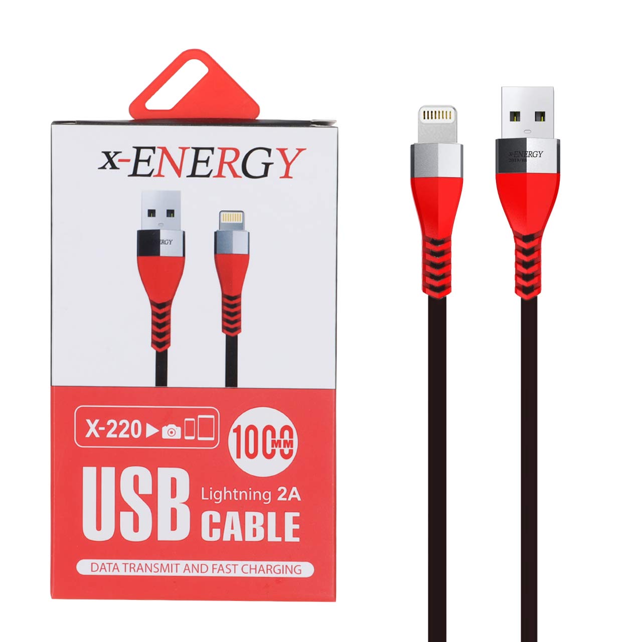 کابل شارژ آیفون X-Energy مدل X-220 - مشکی قرمز (گارانتی IPM) - اسپه کالا کابل شارژ آیفون X-Energy مدل X-220 - مشکی قرمز (گارانتی IPM) - تصویر 1