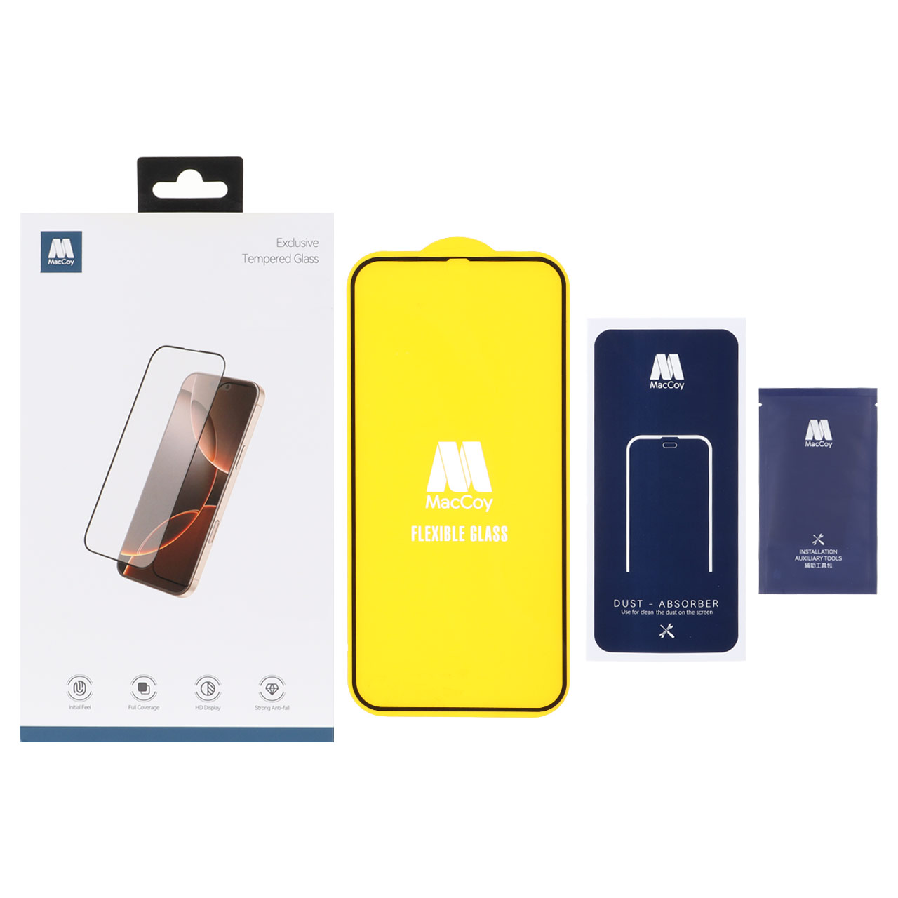 1501808 محافظ صفحه نمایش اورجینال Maccoy سه لایه Nano Felexible با برچسب محافظ پشت گوشی Apple iPhone 12 Pro Max (پک دار) - تصویر 1