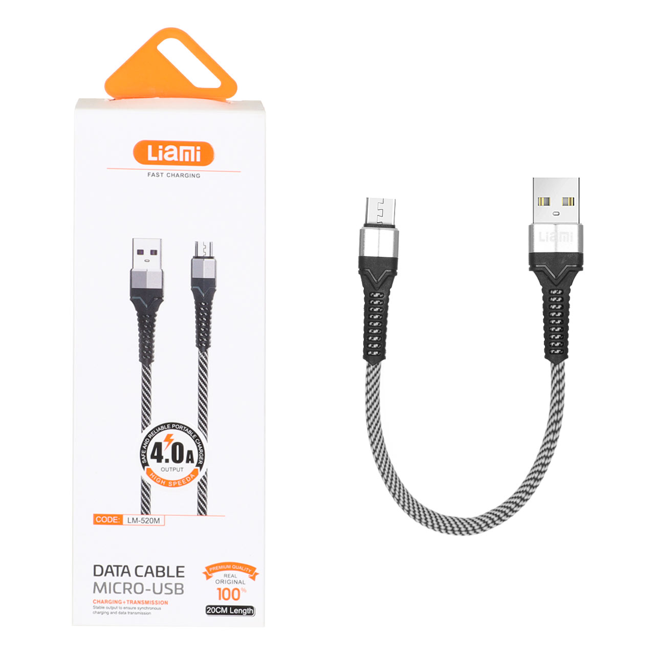 کابل شارژ فست پاوربانک اندروید Liami مدل LM-520M - سفید (گارانتی شش ماهه شرکتی) - اسپه کالا کابل شارژ فست پاوربانک اندروید Liami مدل LM-520M - سفید (گارانتی شش ماهه شرکتی) - تصویر 1