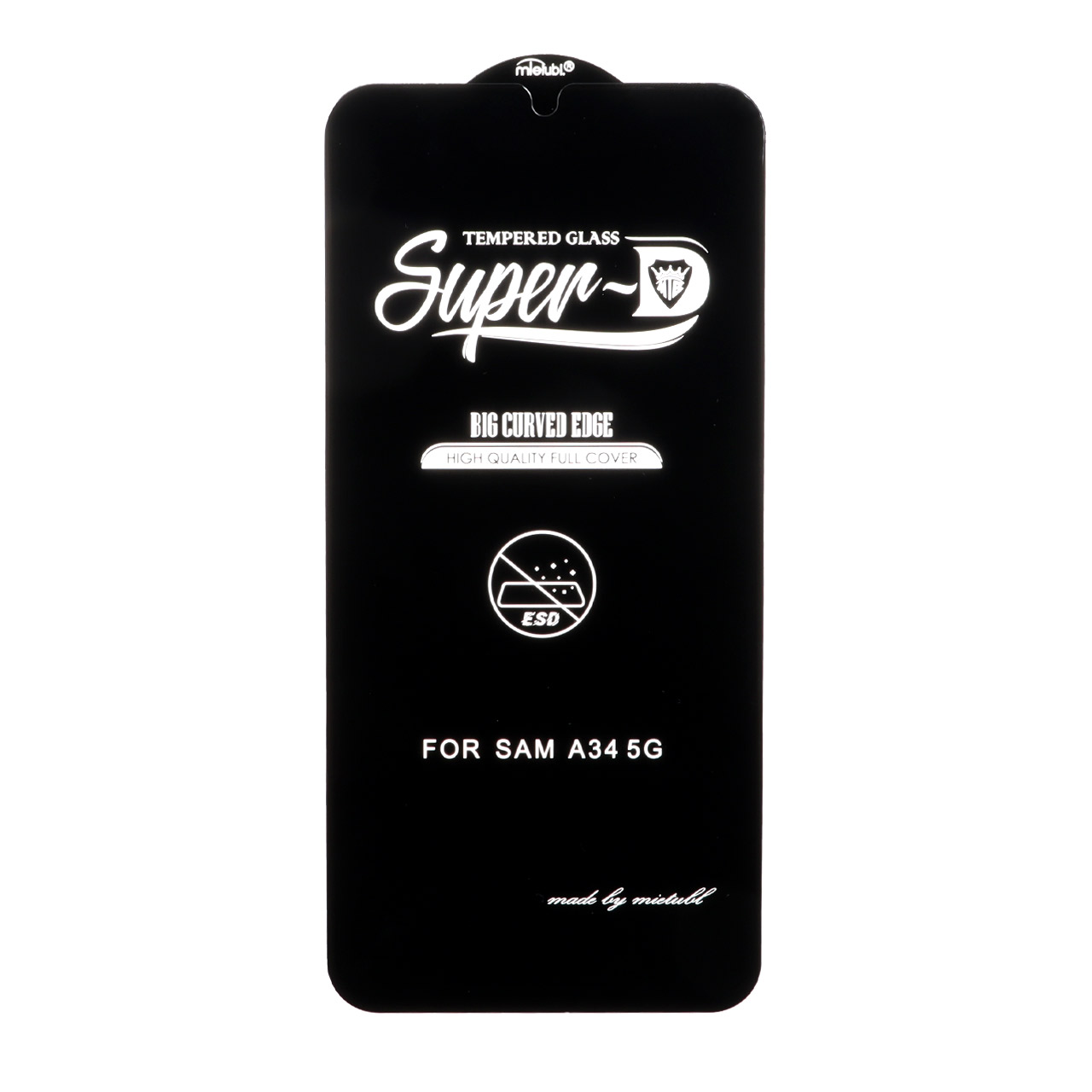 محافظ صفحه نمایش شیشه ای Samsung Galaxy A34 - Full Cover Super D Mietubl - ESD - مشکی (بدون پک) - NTC ORG - اسپه کالا محافظ صفحه نمایش شیشه ای Samsung Galaxy A34 - Full Cover Super D Mietubl - ESD - مشکی (بدون پک) - NTC ORG - تصویر 1