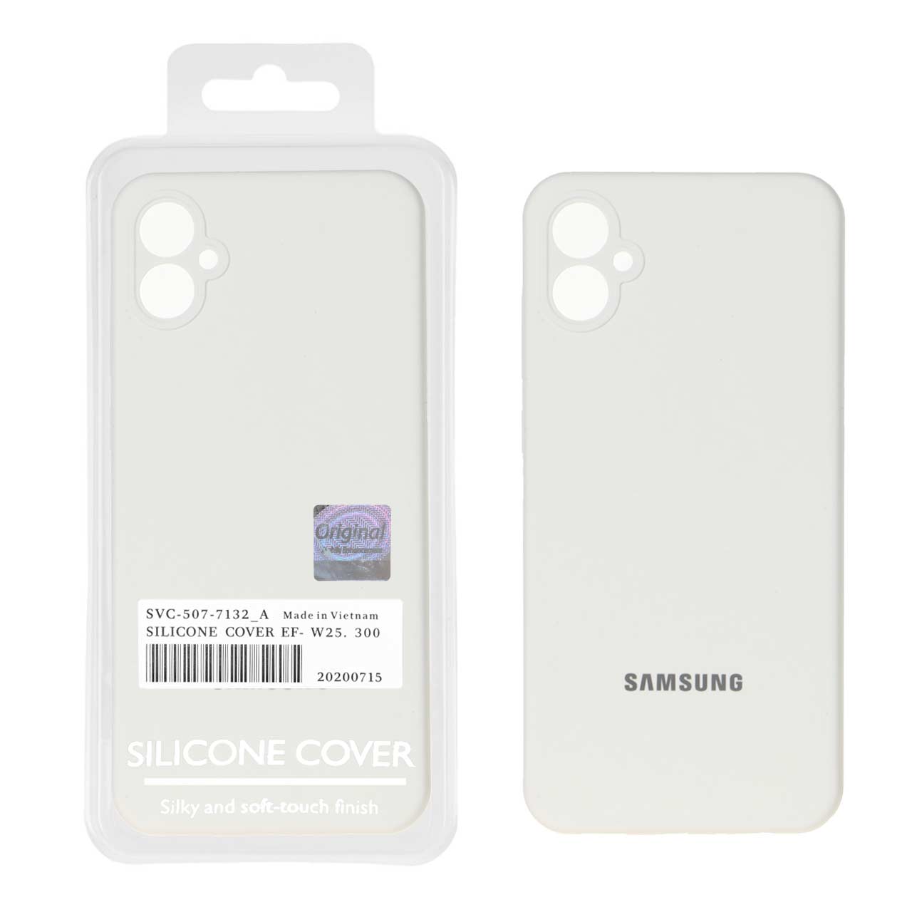 1624034 قاب سیلیکونی پاک کنی اورجینال Master Quality مدل Samsung Galaxy A05 / M05 / F05 - سفید (پک دار) - تصویر 1