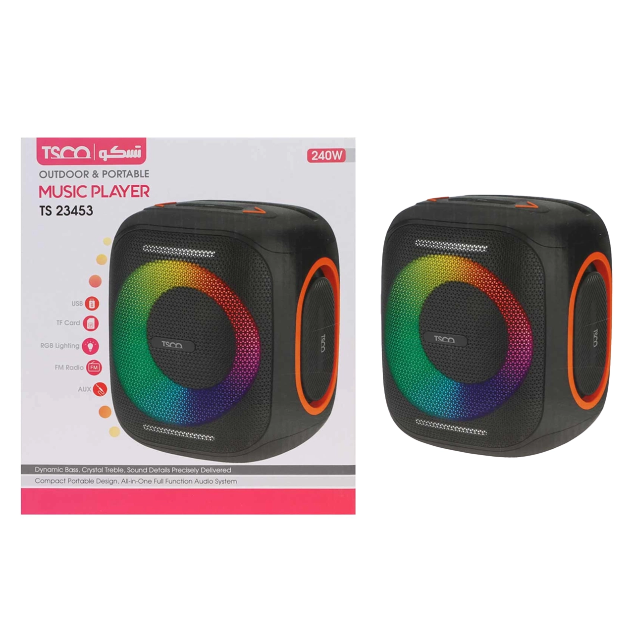 اسپیکر بی سیم 40 وات TSCO مدل TS 23453 - مشکی - اسپه کالا اسپیکر بی سیم 40 وات TSCO مدل TS 23453 - مشکی - تصویر 1