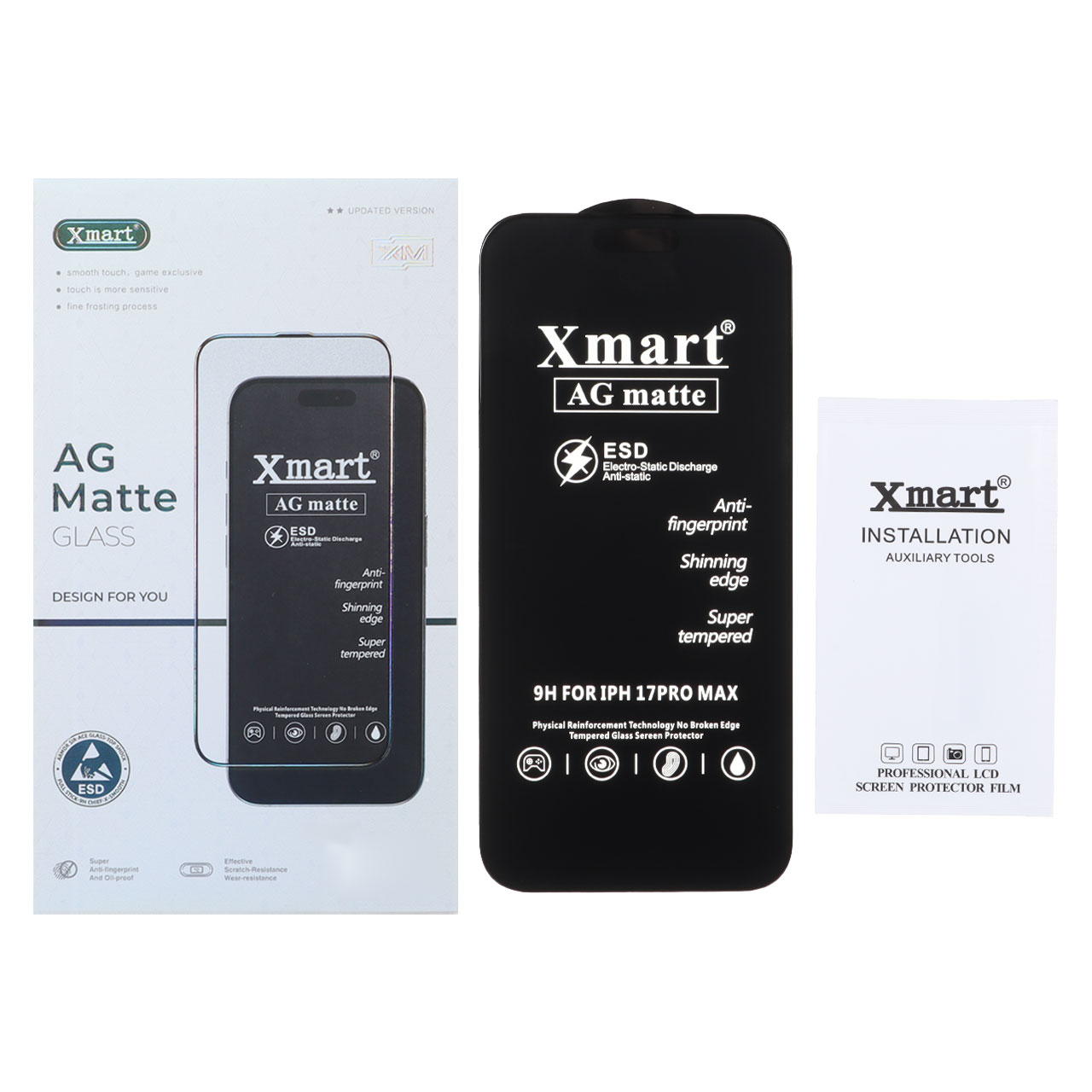 محافظ صفحه نمایش شیشه ای اورجینال XMART - AG matte ESD Anti Static مدل Apple iPhone 17 Pro Max (پک دار) - اسپه کالا محافظ صفحه نمایش شیشه ای اورجینال XMART - AG matte ESD Anti Static مدل Apple iPhone 17 Pro Max (پک دار) - تصویر 1