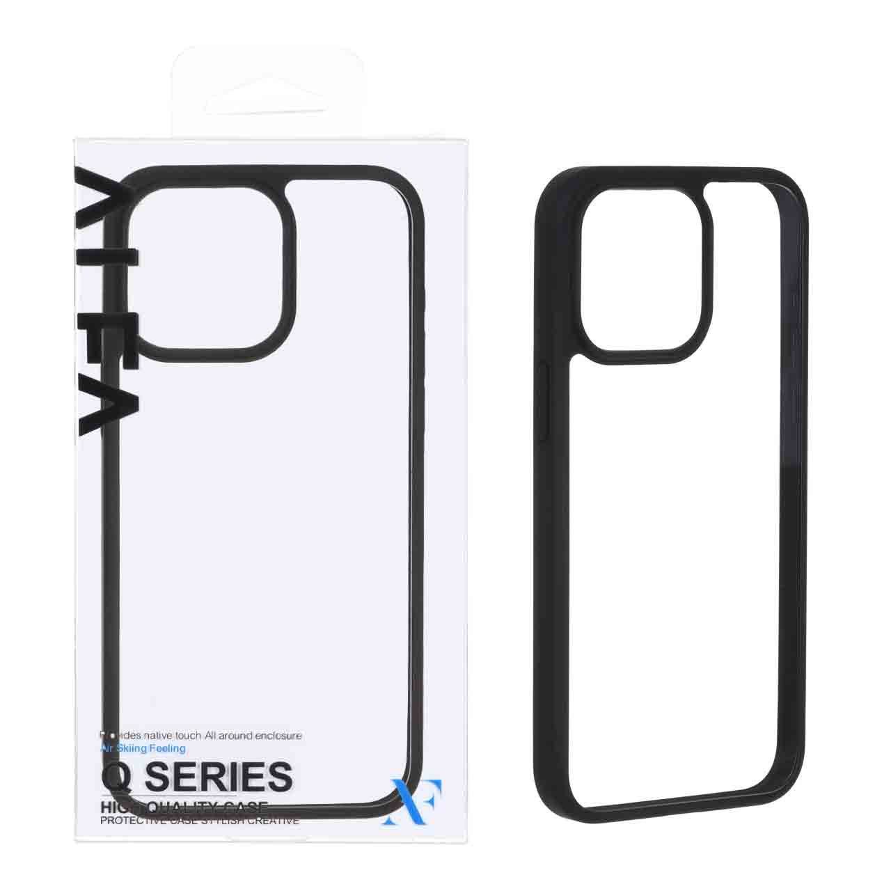 قاب اورجینال Q Series شفاف Alfa مدل Apple iPhone 15 Pro Max - مشکی (پک دار) - اسپه کالا قاب اورجینال Q Series شفاف Alfa مدل Apple iPhone 15 Pro Max - مشکی (پک دار) - تصویر 1