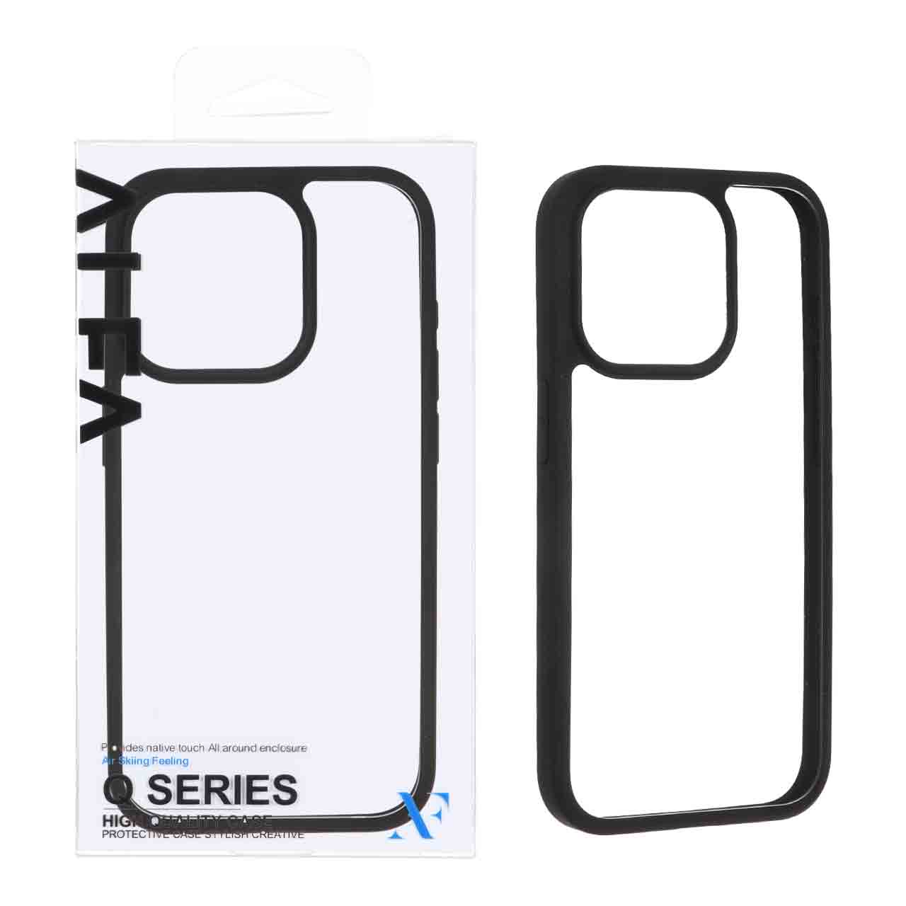 قاب اورجینال Q Series شفاف Alfa مدل Apple iPhone 15 Pro - مشکی (پک دار) - اسپه کالا قاب اورجینال Q Series شفاف Alfa مدل Apple iPhone 15 Pro - مشکی (پک دار) - تصویر 1