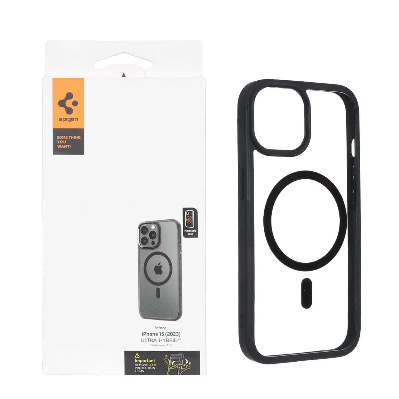 قاب اورجینال Spigen ULTRA HYBRID MagSafe مدل Apple iPhone 15 / iPhone 14 / iPhone 13 - شفاف مشکی (پک دار) - اسپه کالا قاب اورجینال Spigen ULTRA HYBRID MagSafe مدل Apple iPhone 15 / iPhone 14 / iPhone 13 - شفاف مشکی (پک دار) - تصویر 1
