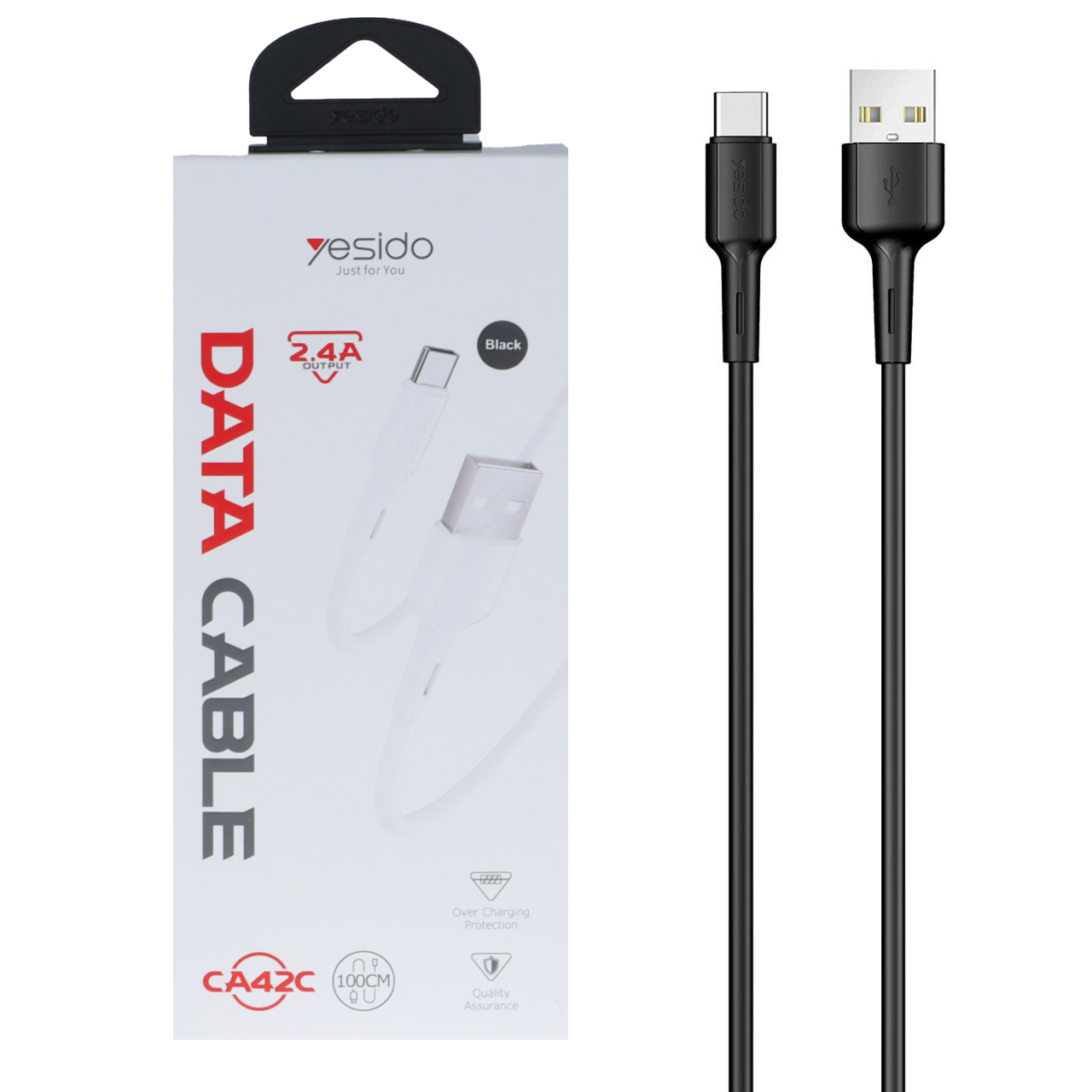 کابل شارژ فست Yesido Type-C مدل CA42C - مشکی (گارانتی12 ماه تعویض نیکان همراه) - اسپه کالا کابل شارژ فست Yesido Type-C مدل CA42C - مشکی (گارانتی12 ماه تعویض نیکان همراه) - تصویر 1