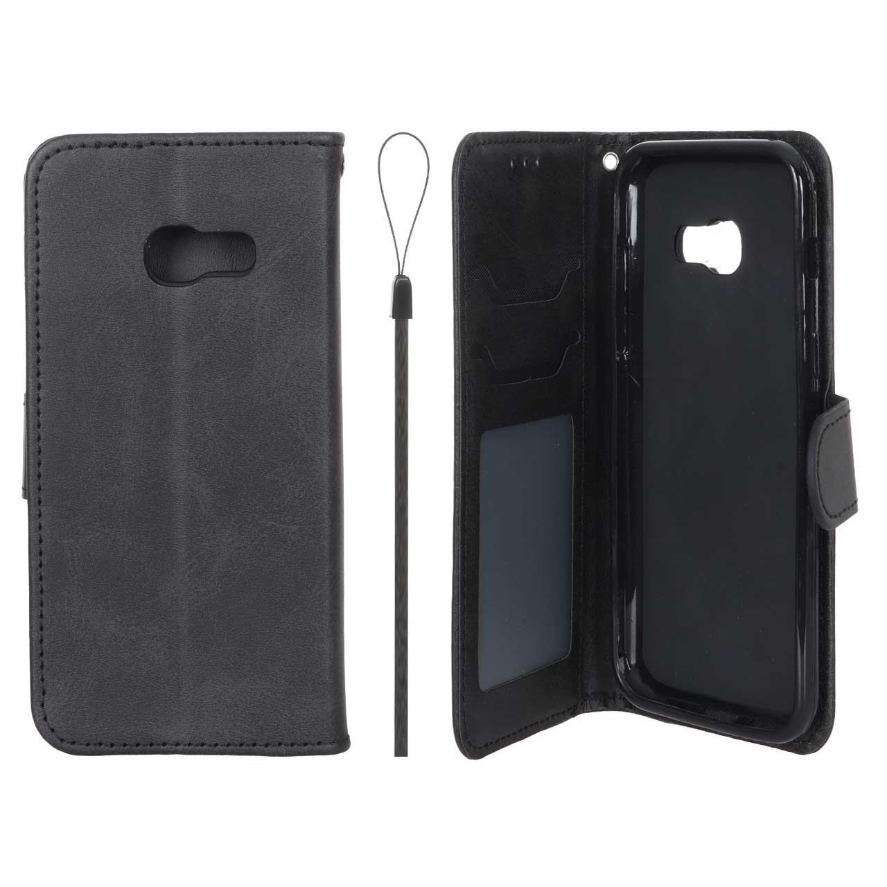 4580806 کیف موبایل مگنتی درجه یک داخل خز MNC Plus مدل Samsung Galaxy A320 / A3 (2017) - مشکی - تصویر 1