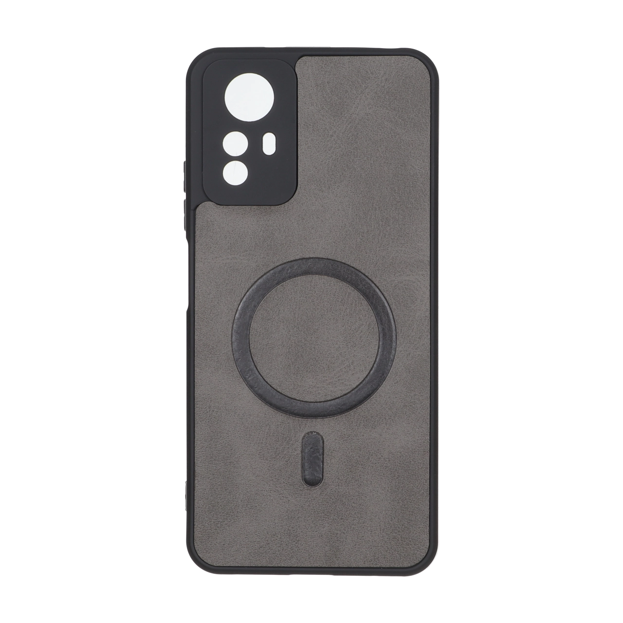قاب چرمی طرح مگ سیف محافظ لنزدار Xiaomi Redmi Note 12S - خاکستری - اسپه کالا قاب چرمی طرح مگ سیف محافظ لنزدار Xiaomi Redmi Note 12S - خاکستری - تصویر 1