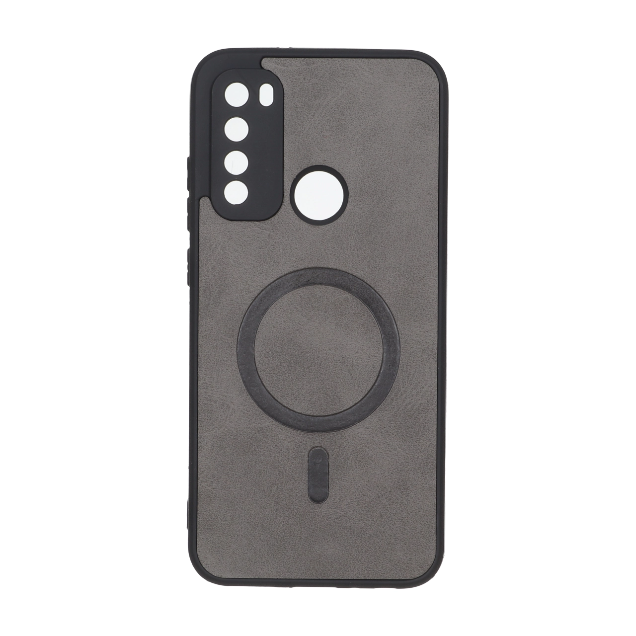 قاب چرمی طرح مگ سیف محافظ لنزدار Xiaomi Redmi Note 8 - خاکستری - اسپه کالا قاب چرمی طرح مگ سیف محافظ لنزدار Xiaomi Redmi Note 8 - خاکستری - تصویر 1