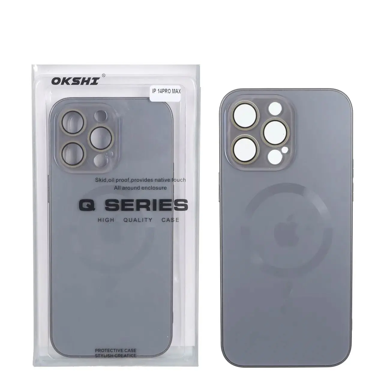 قاب اورجینال PVD MagSafe Qseries ضدخش لنز گلس دار Apple iPhone 14 Pro Max - خاکستری (پک دار) - اسپه کالا قاب اورجینال PVD MagSafe Qseries ضدخش لنز گلس دار Apple iPhone 14 Pro Max - خاکستری (پک دار) - تصویر 1