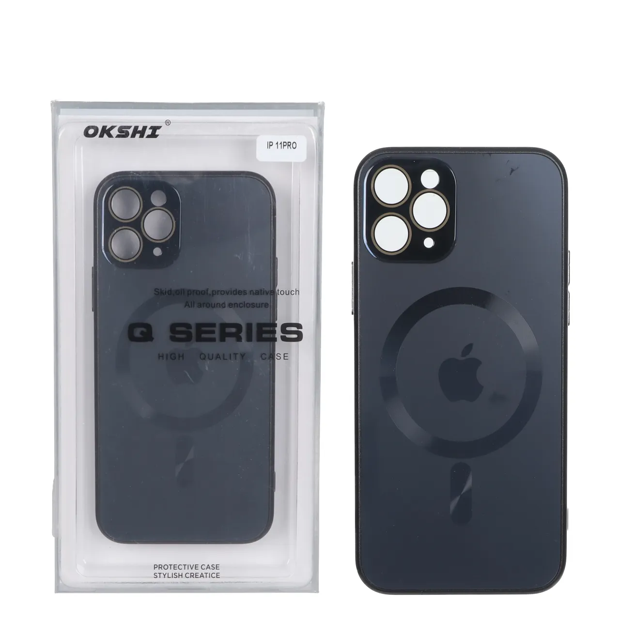 قاب اورجینال PVD MagSafe Qseries ضدخش لنز گلس دار Apple iPhone 11 Pro - سرمه ای (پک دار) - اسپه کالا قاب اورجینال PVD MagSafe Qseries ضدخش لنز گلس دار Apple iPhone 11 Pro - سرمه ای (پک دار) - تصویر 1