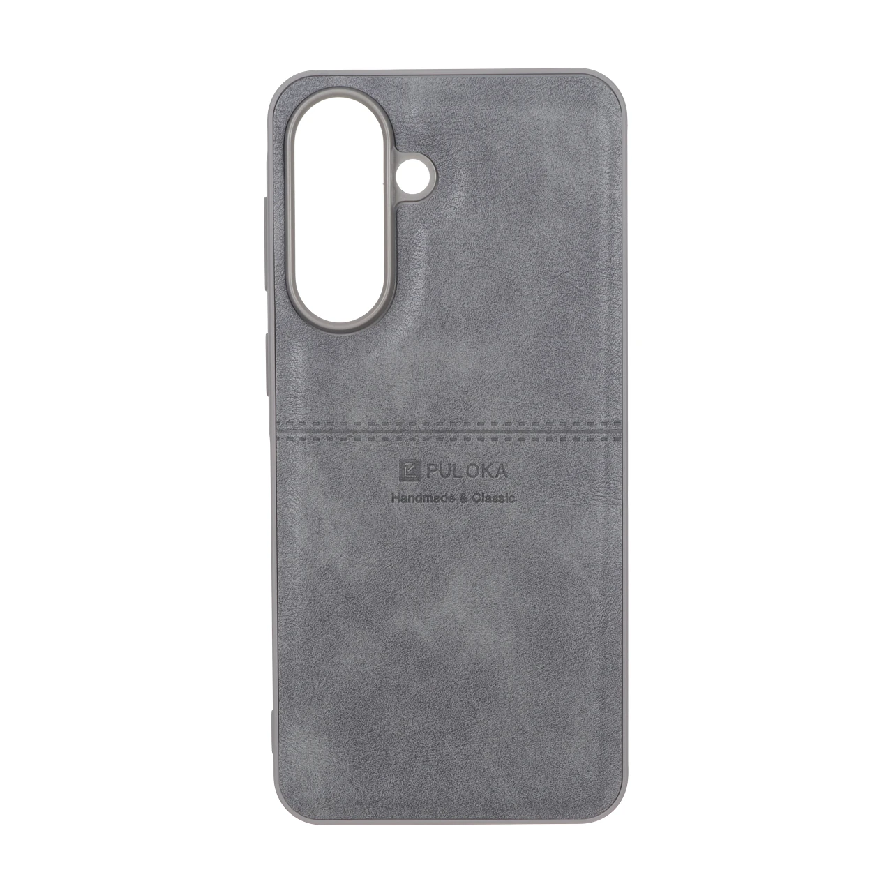 قاب طرح چرم Puloka خط دار Samsung Galaxy A57 - خاکستری - اسپه کالا قاب طرح چرم Puloka خط دار Samsung Galaxy A57 - خاکستری - تصویر 1
