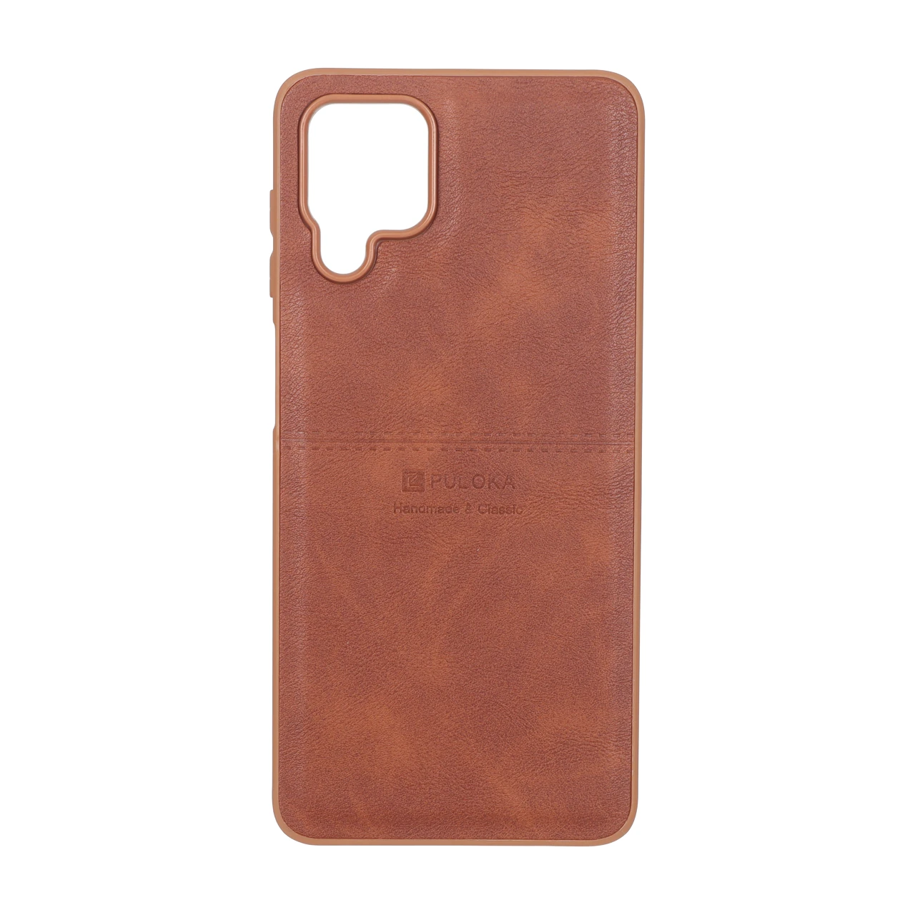 قاب طرح چرم Puloka خط دار Samsung Galaxy A12 / M12 / F12 - قهوه ای - اسپه کالا قاب طرح چرم Puloka خط دار Samsung Galaxy A12 / M12 / F12 - قهوه ای - تصویر 1