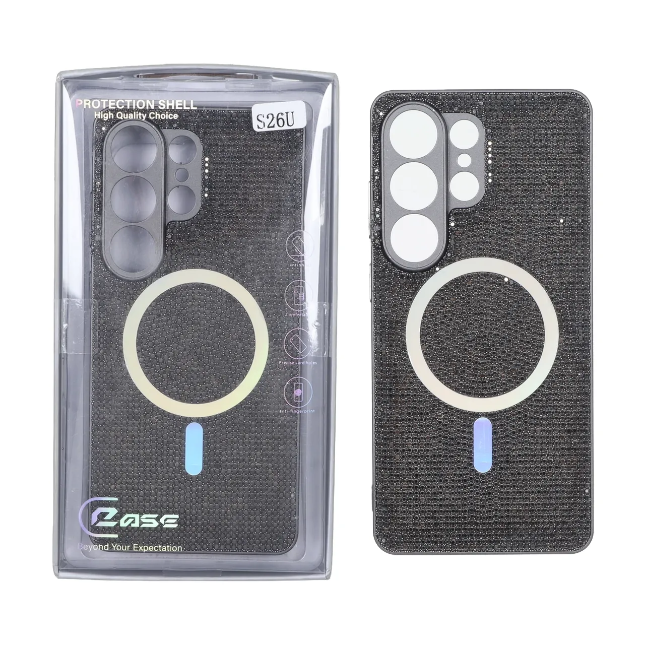 قاب C Case نگین دار MagSafe هولوگرامی محافظ لنزدار Samsung Galaxy S26 Ultra - خاکستری (پک دار) - اسپه کالا قاب C Case نگین دار MagSafe هولوگرامی محافظ لنزدار Samsung Galaxy S26 Ultra - خاکستری (پک دار) - تصویر 1