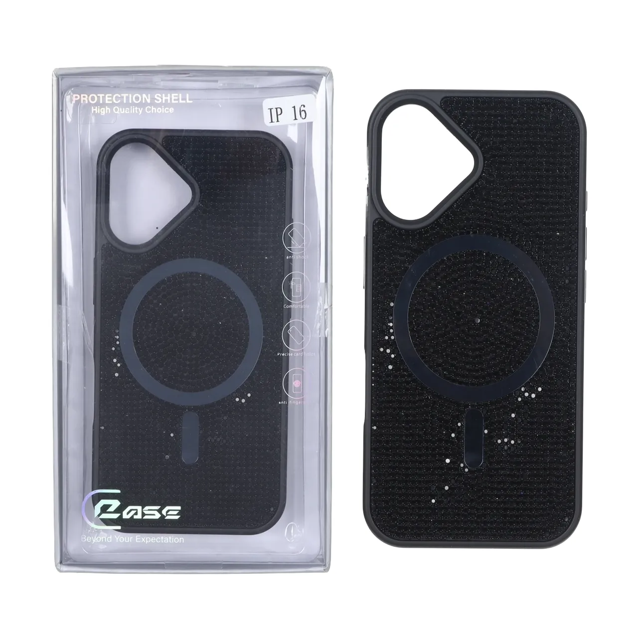 قاب C Case نگین دار MagSafe هولوگرامی محافظ لنزدار Apple iPhone 16 - مشکی (پک دار) - اسپه کالا قاب C Case نگین دار MagSafe هولوگرامی محافظ لنزدار Apple iPhone 16 - مشکی (پک دار) - تصویر 1