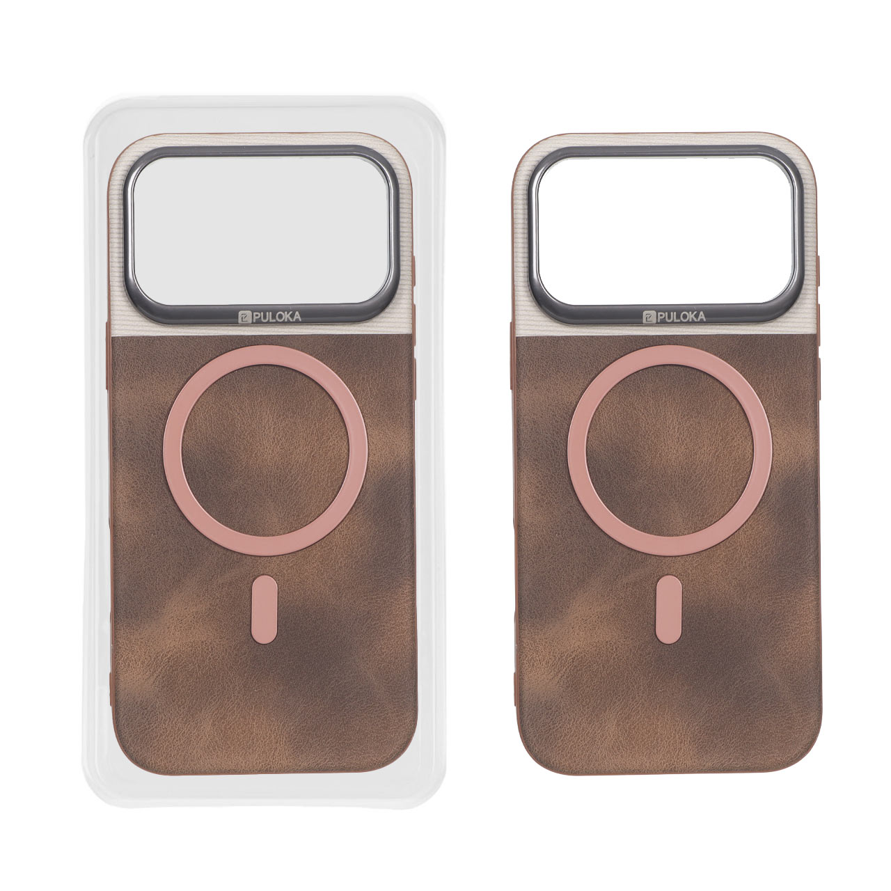 قاب Puloka دو تکه چرمی کبریتی Magnet فلزی دور لنز براق Apple iPhone 17 Pro Max - قهوه ای کد 1 (پک دار) - اسپه کالا قاب Puloka دو تکه چرمی کبریتی Magnet فلزی دور لنز براق Apple iPhone 17 Pro Max - قهوه ای کد 1 (پک دار) - تصویر 1